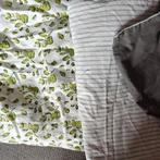 Dekbedovertrek + hoeslaken + kussensloop, Huis en Inrichting, Slaapkamer | Beddengoed, Ophalen, Zo goed als nieuw, Grijs, Dekbedovertrek