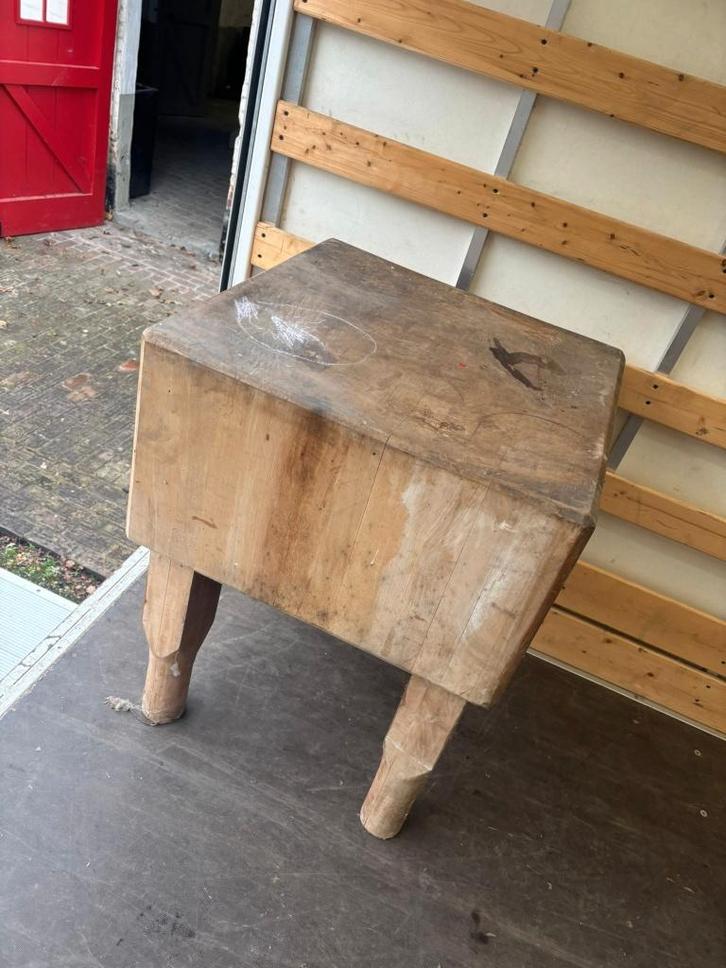 Kapblok / slagersblok / hakblok, Antiek en Kunst, Antiek | Keukengerei, Ophalen
