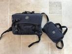 Kipling boekentas met extra schoudertas, Ophalen, Blauw, Aktetas of Boekentas, 30 tot 40 cm