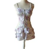(53)- robe femme t.38 rose et blanche, Kleding | Dames, Jurken, Maat 38/40 (M), Ophalen of Verzenden, Zo goed als nieuw, Roze