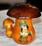 ancienne tirelire champignon en bois, Enlèvement ou Envoi, Utilisé, Bois, Autres thèmes