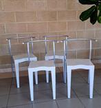 Dr Glob Philippe Starck 2x set van 4 stoelen, Ophalen, Gebruikt, Wit, Vijf, Zes of meer stoelen