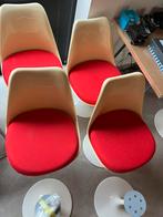 4 draaiende tulip stoelen, Huis en Inrichting, Ophalen, Stof, Gebruikt, Vintage