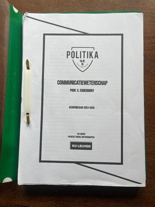 Cursus Communicatiewetenschap Steven Eggermont., Boeken, Studieboeken en Cursussen, Ophalen of Verzenden
