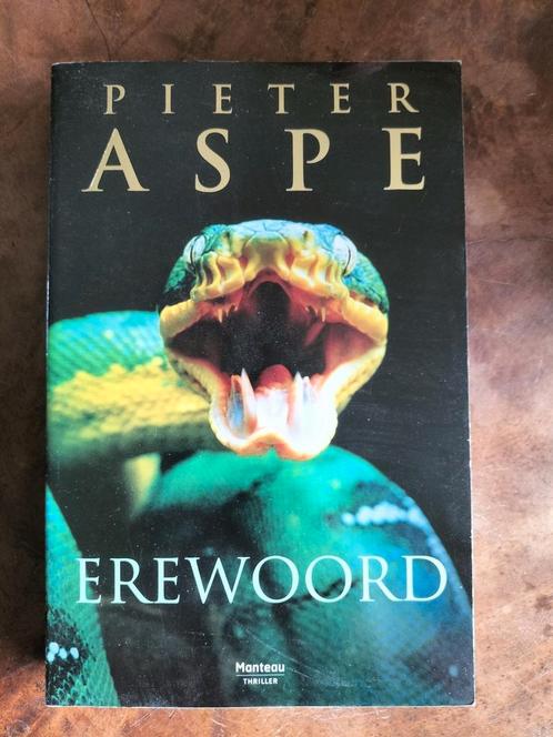 Pieter Aspe - Erewoord, Boeken, Thrillers, Zo goed als nieuw, Ophalen of Verzenden