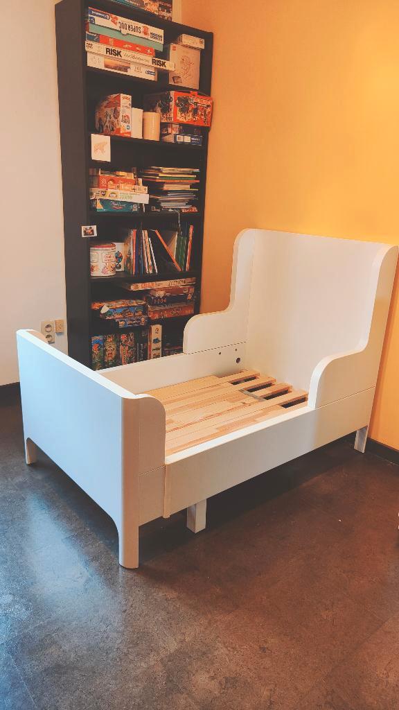 Kinderbed, Meegroeibed, wit, Busunge, Enfants & Bébés, Chambre d'enfant | Lits, Comme neuf, 180 cm ou plus, 85 à 100 cm, Matelas