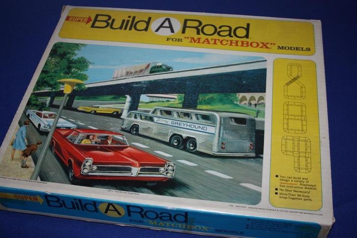 Matchbox , Build a road ( met doos , inleg , boekje en )1967, Verzamelen, Speelgoed, Gebruikt, Ophalen of Verzenden