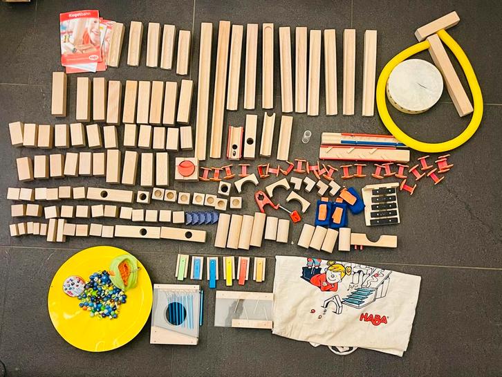 Ensemble Haba Marble Track, Enfants & Bébés, Jouets | Jouets en bois, Comme neuf, Autres types, Enlèvement