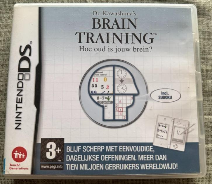 Dr. Kawashima’s Brain Training [DS], Games en Spelcomputers, Games | Nintendo DS, Gebruikt, Puzzel en Educatief, 1 speler, Vanaf 3 jaar