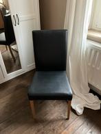 Leren stoelen - 4 beschikbaar, Huis en Inrichting, Stoelen, Ophalen, Gebruikt, Zwart, Leer