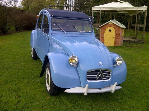 2CV AZLP 1961, Auto's, Citroën, Particulier, 2CV, Benzine, Cabriolet, 4 deurs, Handgeschakeld, Blauw, Blauw, Stof, Voorwielaandrijving