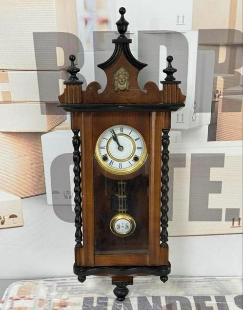1875-1900 Antiek antieke Klok Velona Regulator hout wandklok, Antiek en Kunst, Antiek | Klokken, Ophalen of Verzenden