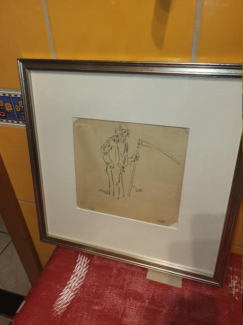 Lot Dessins Ancienne Collection de Felicien Rops avec cachet, Antiek en Kunst, Kunst | Schilderijen | Klassiek, Ophalen