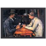 The Card Players - Paul Cézanne canvas + baklijst 70x50cm, Huis en Inrichting, Woonaccessoires | Wanddecoraties, Nieuw, Verzenden