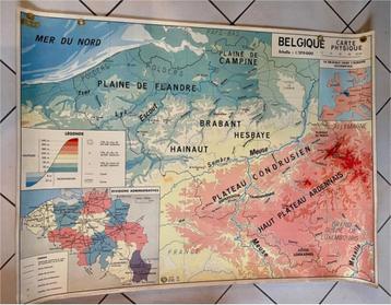 ancienne carte affiche scolaire d'école MDI Belgique, Antiek en Kunst, Antiek | Schoolplaten, Ophalen of Verzenden