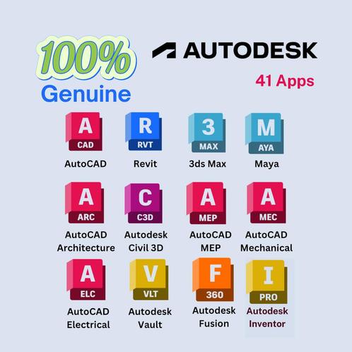 Autodesk Toutes Les Applications 2026 Pour 3 Ans, Computers en Software, Office-software, Nieuw, Android, iOS, ChromeOS, MacOS