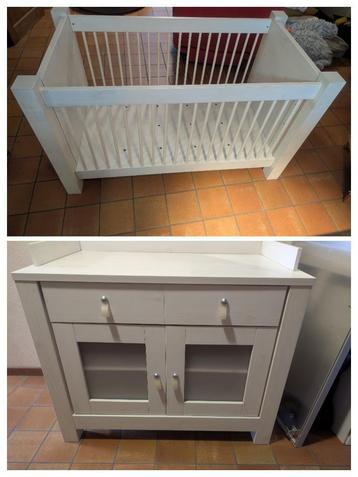 Lit bébé + commode table à langer, Enlèvement, Utilisé, Commode