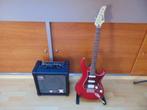 Amplificateur Roland Cube 30X et guitare rouge Stratocaster, Guitare, Moins de 50 watts, Enlèvement, Neuf