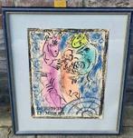 Lithographie derrière le miroir de marc chagall, Ophalen of Verzenden