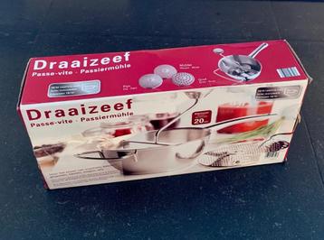 Draaizeef, groentezeef,  passe-vite inox 20 cm - nieuw beschikbaar voor biedingen