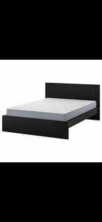 Bedframe zwartbruin, Huis en Inrichting, Slaapkamer | Bedden, Ophalen, Zwart, Tweepersoons, Zo goed als nieuw