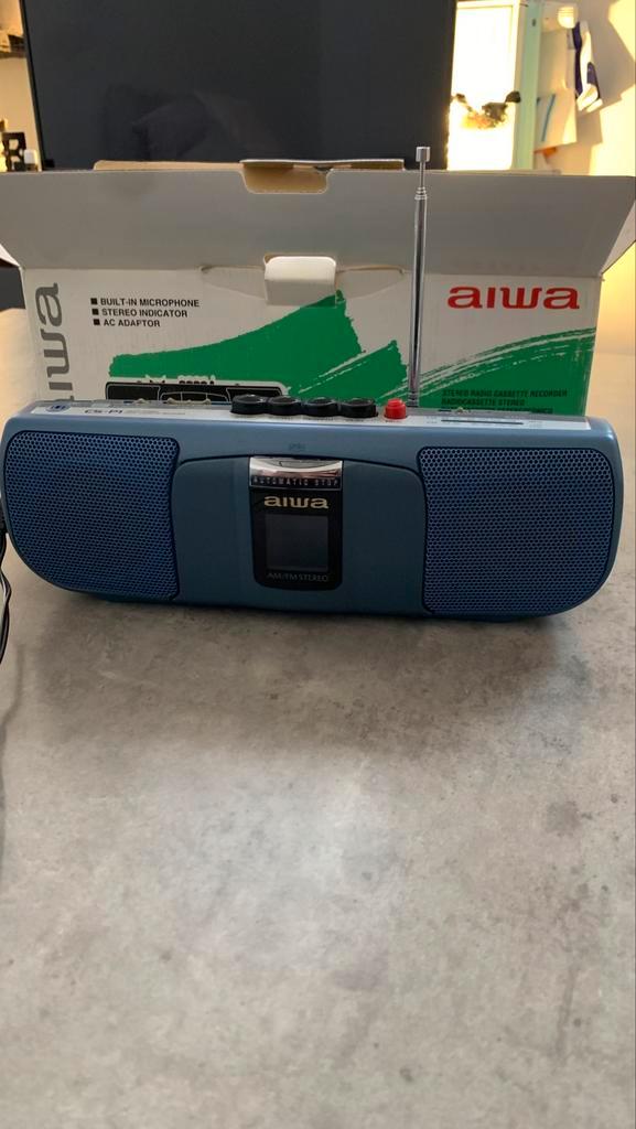 AIWA CS-P1 Stereoradio-cassetterecorder zeldzaam, Audio, Tv en Foto, Radio's, Zo goed als nieuw, Radio, Ophalen of Verzenden