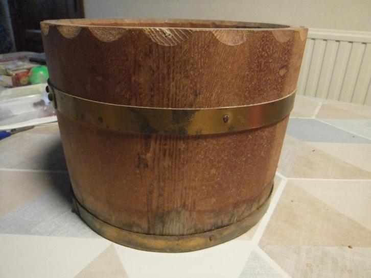 houten bloempot, Antiek en Kunst, Antiek | Woonaccessoires, Ophalen of Verzenden