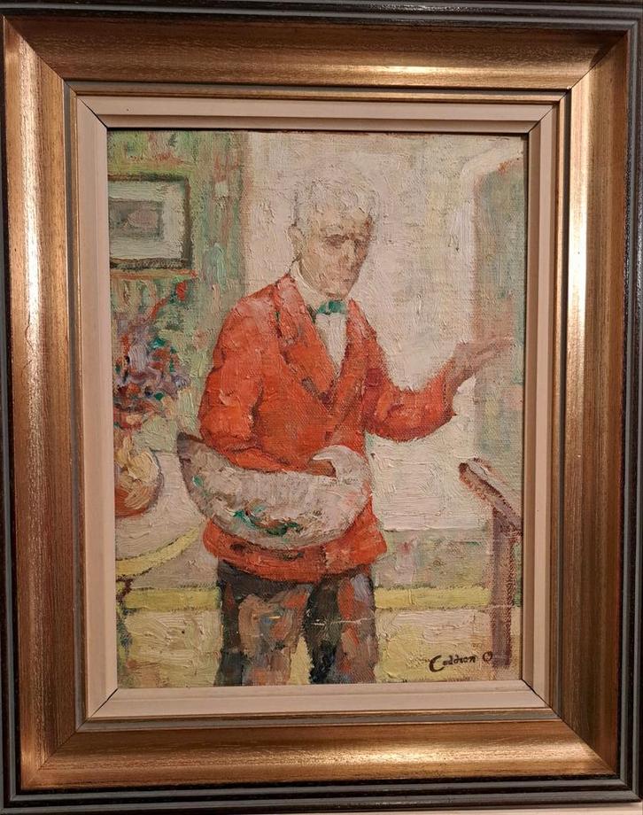 CODDRON Oscar "Portret van Leon De Smet" olie op doek, Antiek en Kunst, Kunst | Schilderijen | Klassiek, Ophalen of Verzenden