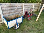 Antieke Gocart met aanhangwagen, Kinderen en Baby's, Speelgoed | Buiten | Skelters, Gebruikt, Ophalen of Verzenden