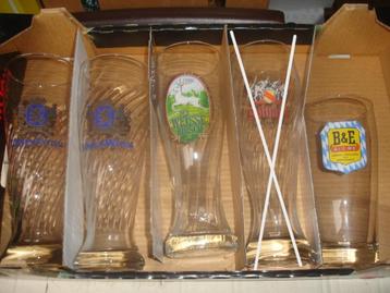 Bierglazen van 0,5l, Erdinger, Löwenweisse en B&E beschikbaar voor biedingen