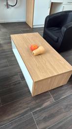 Table salon en imitation chene et bois blanc, Maison & Meubles, Tables | Tables de salon, Enlèvement, Comme neuf, Chêne