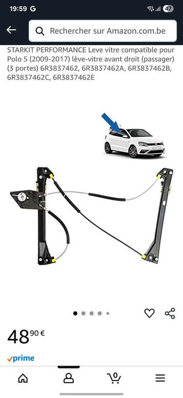 Vw Polo 5 (2009 - 2017) raammechanisme rechtsvoor beschikbaar voor biedingen