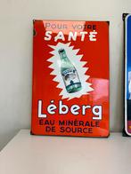 Leberg emaille reclamebord 1950, Verzamelen, Reclamebord, Gebruikt, Ophalen of Verzenden