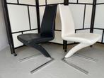 6 Rolf Benz 7800 stoelen, Ophalen, Zo goed als nieuw, Zwart, Leer