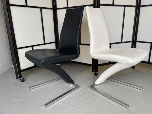 6 Rolf Benz 7800 stoelen, Huis en Inrichting, Stoelen, Zo goed als nieuw, Leer, Zwart, Ophalen