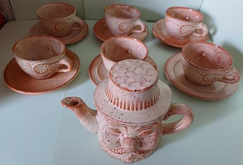 service à thé en poterie très rare, Antiquités & Art, Antiquités | Céramique & Poterie, Enlèvement ou Envoi