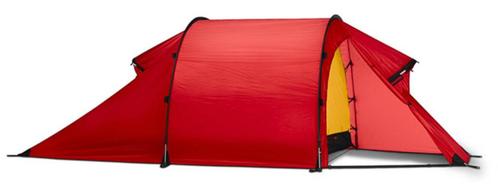 Hilleberg Nammatj 2 tent (rood) + repair kit + pole holders, Caravans en Kamperen, Tenten, tot en met 2, Zo goed als nieuw, Ophalen of Verzenden