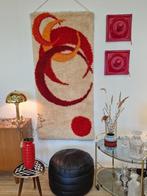 Vintage wandkleed / tapijt geometrisch space age 70s, Ophalen, Gebruikt