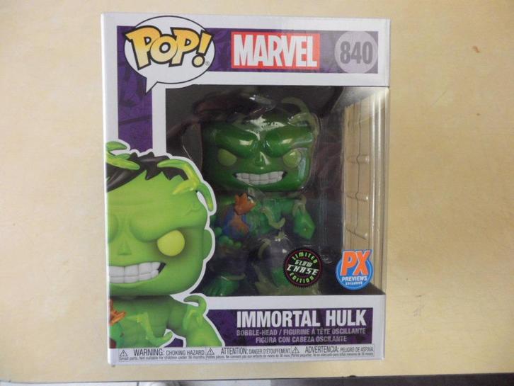 Marvel Funko Pop ! Immortal Hulk (840) - Glow Chase RARE, Verzamelen, Beelden en Beeldjes, Nieuw, Overige typen, Verzenden