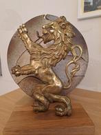 Bronzen leeuw op Belgische vlaggenmast rond 1860 - 1900, Antiek en Kunst, Antiek | Brons en Koper, Ophalen of Verzenden, Brons