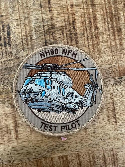 Badge pilote d'essai NH90 de l'armée de l'air néerlandaise, Collections, Aviation, Comme neuf, Écusson, Insigne ou Logo, Enlèvement ou Envoi