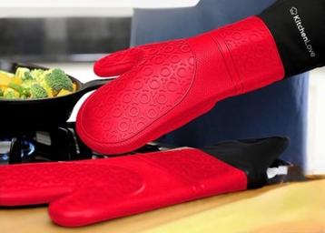 Siliconen ovenwanten KitchenLove, rood - nieuw in verpakking beschikbaar voor biedingen