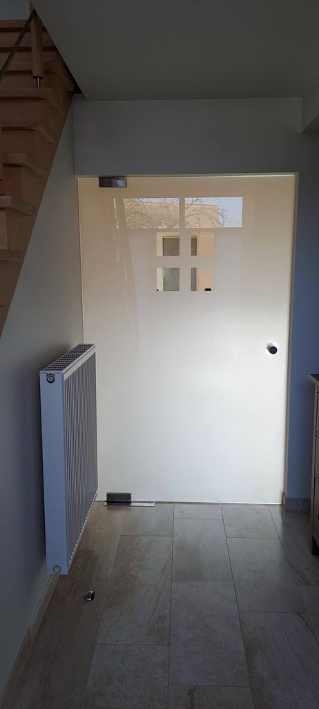 Glazen deur, incl deurpomp, Bricolage & Construction, Fenêtres & Moustiquaires, Enlèvement