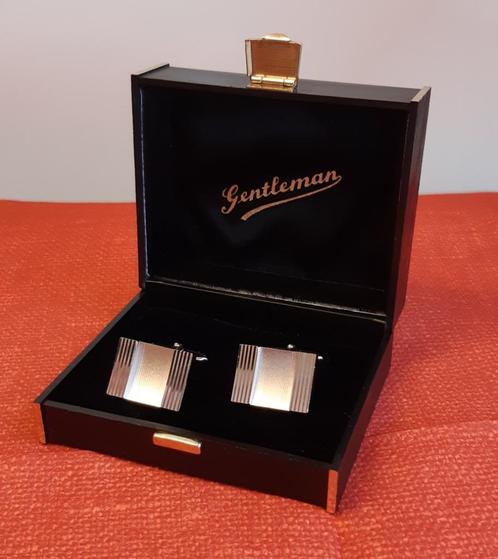 Manchetknopen voor overhemd (Gentleman), Handtassen en Accessoires, Manchetknopen, Zo goed als nieuw, Overige materialen, Verzilverd