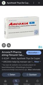 ARCOXIA (etoricoxib), Ophalen, Nieuw