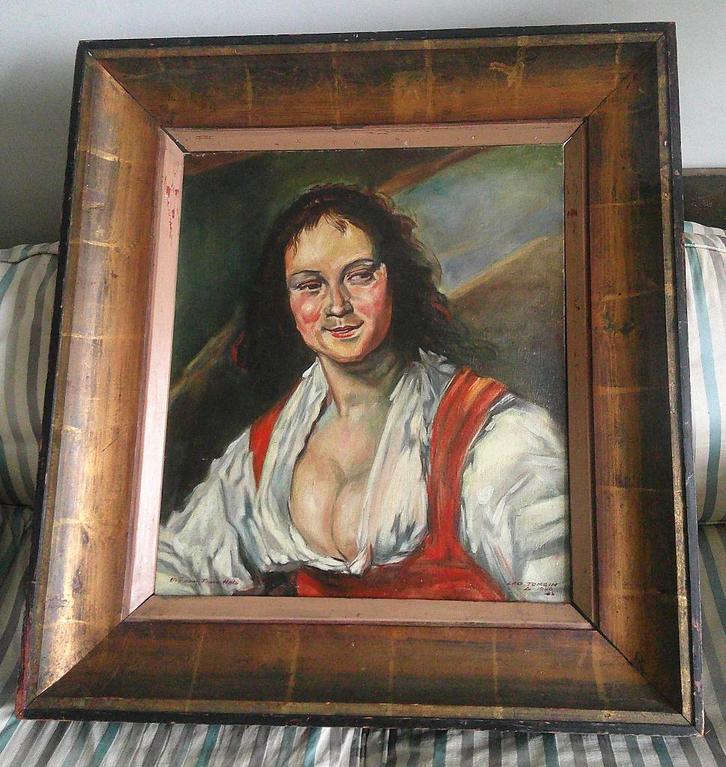 Jeune fille gitane - d'après Frans Hals 1946 -liste capitale, Antiquités & Art, Art | Peinture | Classique, Enlèvement