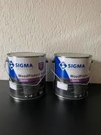 2 potten Sigma beits satin woodprotect solid (9m2), Doe-het-zelf en Bouw, Verf, Beits en Lak, Nieuw, Beits, 5 tot 10 liter, Ophalen