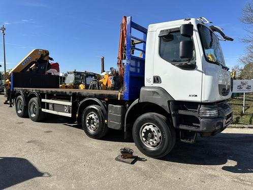 Renault KERAX 430 DXI 8x4 + GRUE EFFER 305/6S - 7m20 PLATEAU, Autos, Camions, Entreprise, Achat, ABS, Air conditionné, Air conditionné automatique