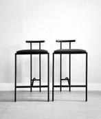 2x vintage design barkruk Tokyo Rodney Kinsman Bieffeplast, Huis en Inrichting, Ophalen, Gebruikt, Twee, Zwart
