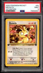 Meowth 1ère édition PSA 9 - 62/82 - Team Rocket 2000, Envoi, Comme neuf, Cartes en vrac